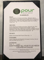 Pour Wine Taproom menu