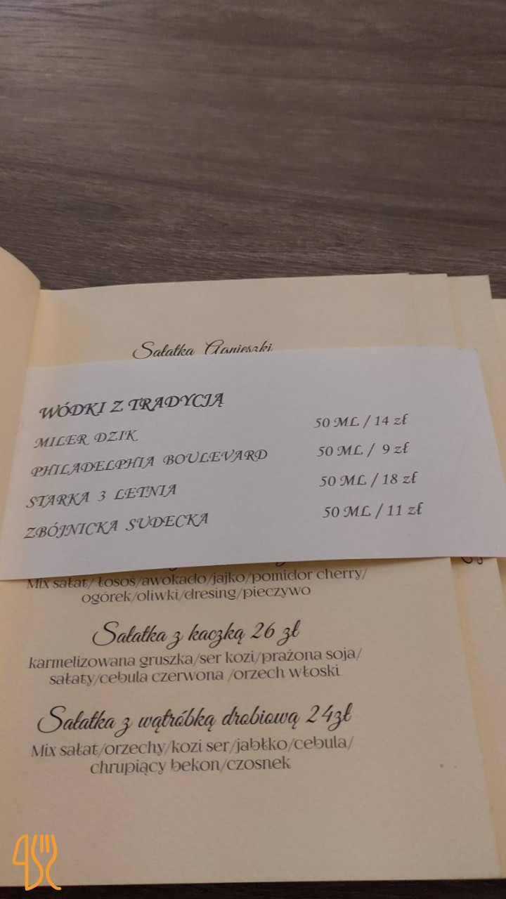 Miodowe Pola Menu