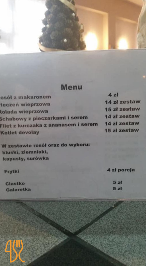Sandman S.c. Krystyna Piosek Lukasz Piosek Menu