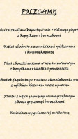 Gościniec W Starym Siole menu