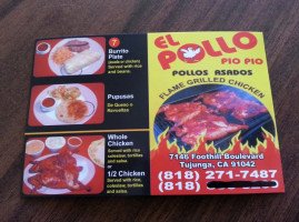 El Pollo Pio Pio menu