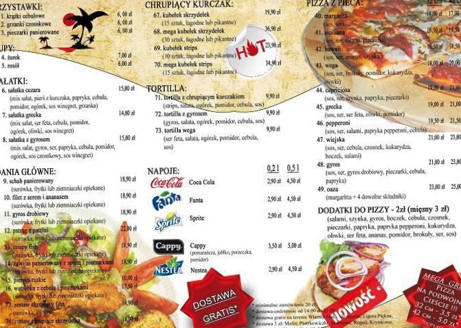 Oaza Menu
