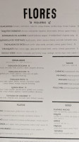 Flores menu