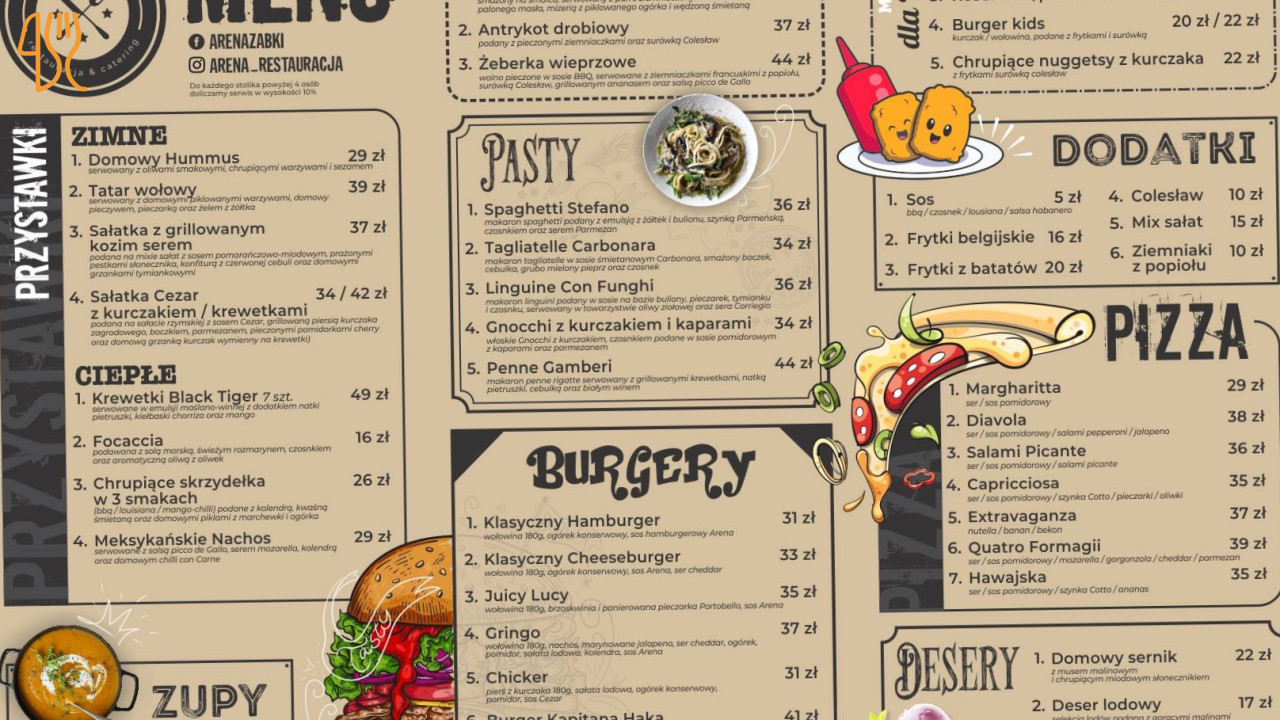 Arena Catering Menu