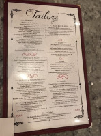 The Tailor Public House menu