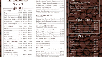 Z Beans Coffee Mercer Village menu