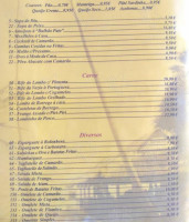 A Barraca menu