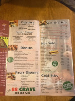 Mike's Pie menu