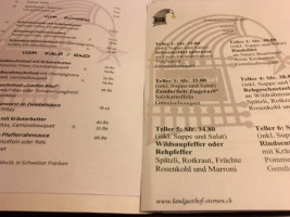 Landgasthof Sternen menu