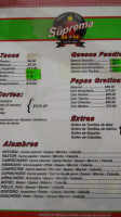 Taquería La Suprema menu