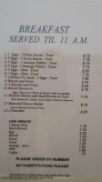 Hiwasse Diner menu