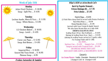 Morgans At Arlen Beach menu