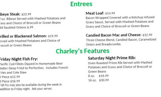 Primetime Sports Bar and Grill menu