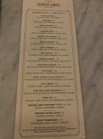 Scotch Lodge menu