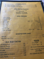 Emmys Mexican Food menu