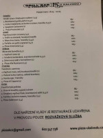 Pizzeria U Kalvodů menu