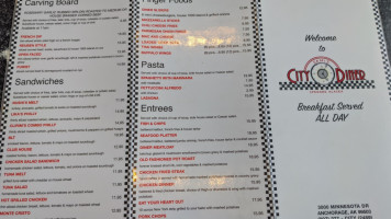 City Diner menu