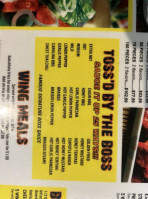 Boss Wings menu