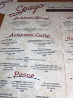 Spago Trattoria e Pizzeria menu