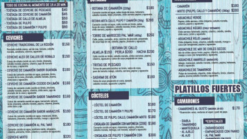 Pal' Mar menu