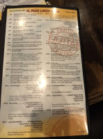 El Paso Mexican Grill menu