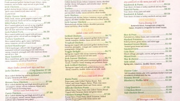 The Hibiscus Jerk Hut menu