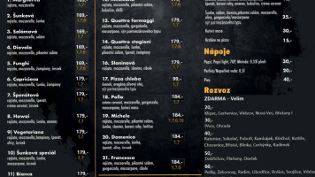 Pizza Velim menu