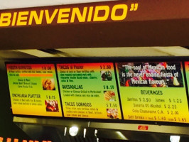 Latin Fiesta menu