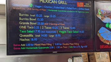 John Juan Burger & Burrito menu