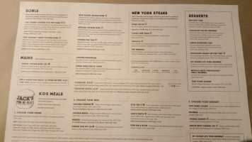 Jack Astor's London Richmond Row menu