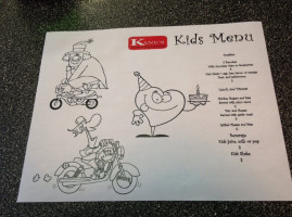 Kane's Harley Diner menu