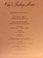 The Courtney Room menu