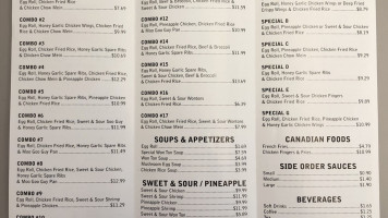 Sun Sun Take Out Restaurant menu