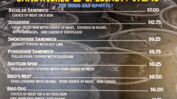 Bird Dog Bbq menu