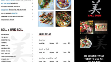 Saku Sushi menu