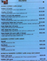 Nama Sushi menu