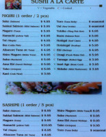 Nama Sushi menu