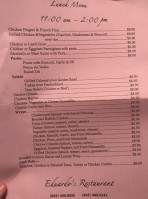 Eduardo's menu