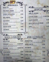 The North Shield menu