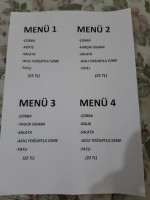 Evim Et Balık Lokantası menu