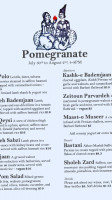 Pomegranate menu