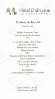 De L'hôtel Dupeyrou menu