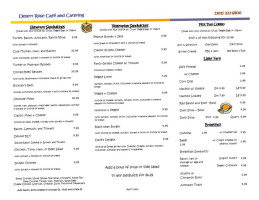 Desert Rose Cafe And Sweet Shoppe menu