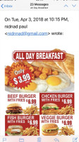 Golden Eggs Breakfast Lunch Dinner menu