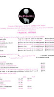 Big Pinks Bbq menu