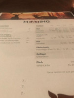 MEATING bar I restaurant menu