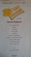 Trattoria- Lu Sulé menu