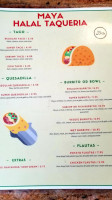 Maya Halal Taqueria menu