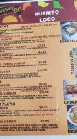 Burrito House menu