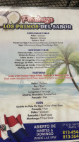 Los Primos Del Sabor 809 menu